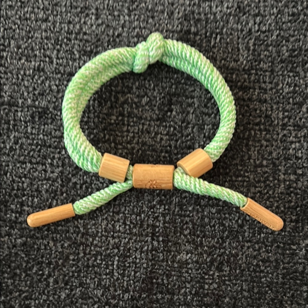 Green and Brown Jewelry Bracelet with Rope Design
